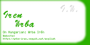 iren wrba business card